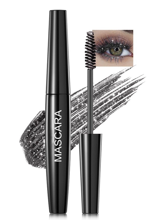 Lestpola Black Glitter Mascara for Eyelashes, Waterproof Diamond Sparkle Colored Mascara Volume and Length, Washable Define Long Lasting Curling Lashes Lengthening Make Up, Christmas Eye Makeup for Women-05 - Image 1